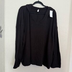 NWT Livi V Neck Brushed Rib Sweatshirt Size 26/28